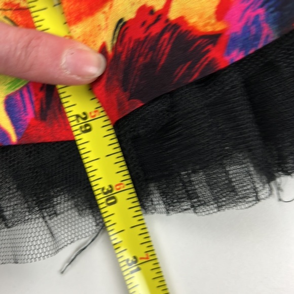 Alythea Floral Multicolour Party Dress with Tulle Underlay - Picture 11 of 12